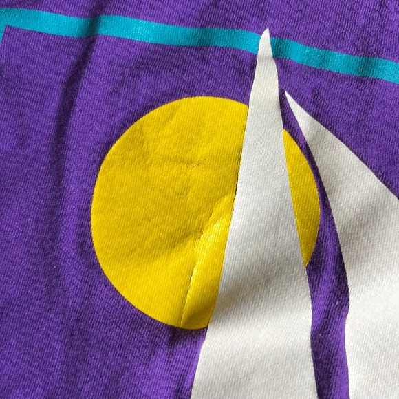 VTG Suttons Bay T Shirt Mens Large Vacation Tee Michigan Lake Sailboat 1990s USA - Picture 6 of 9